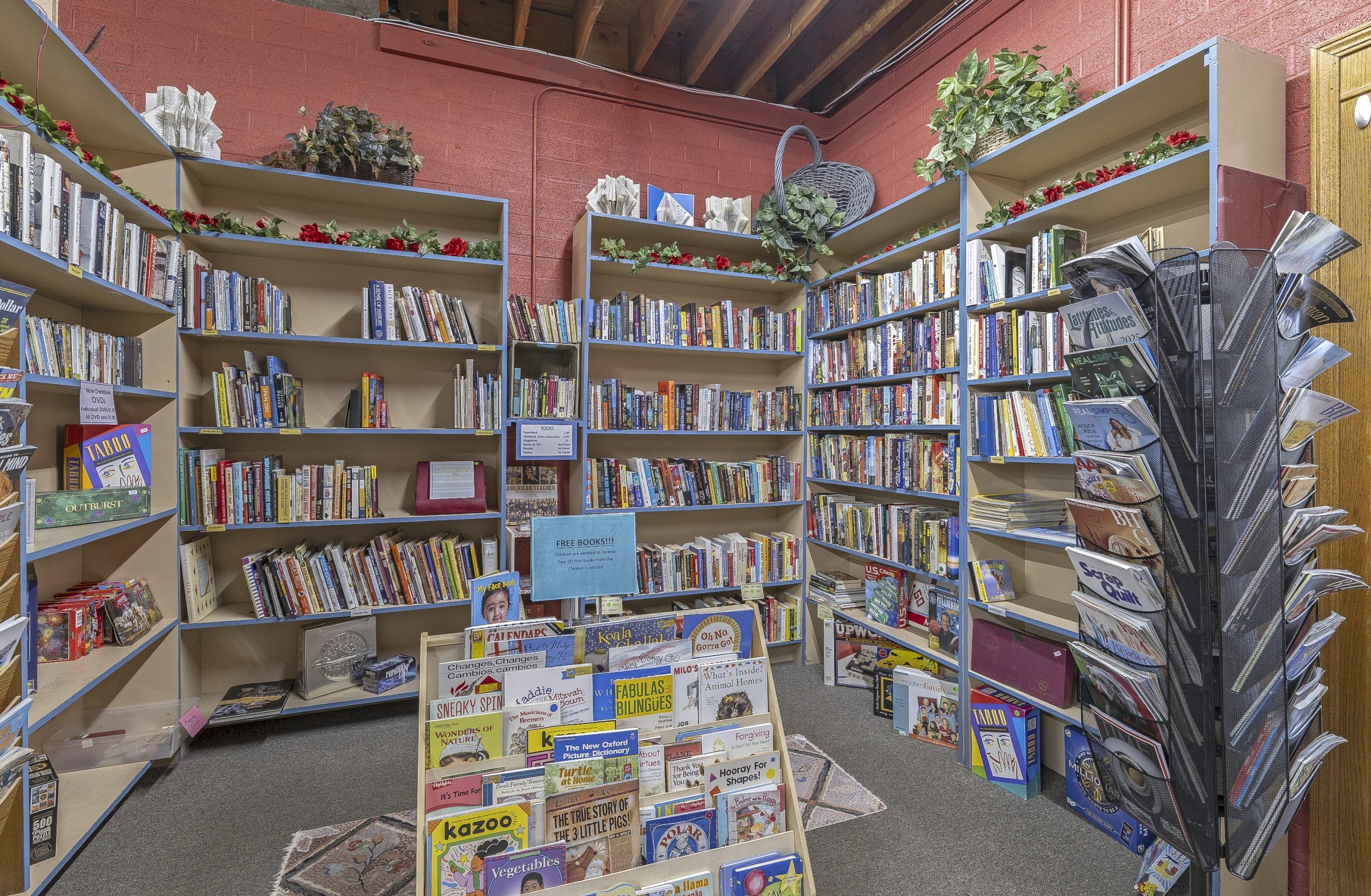 Books puzzle and CDs at Cedar Closet Thrift Store