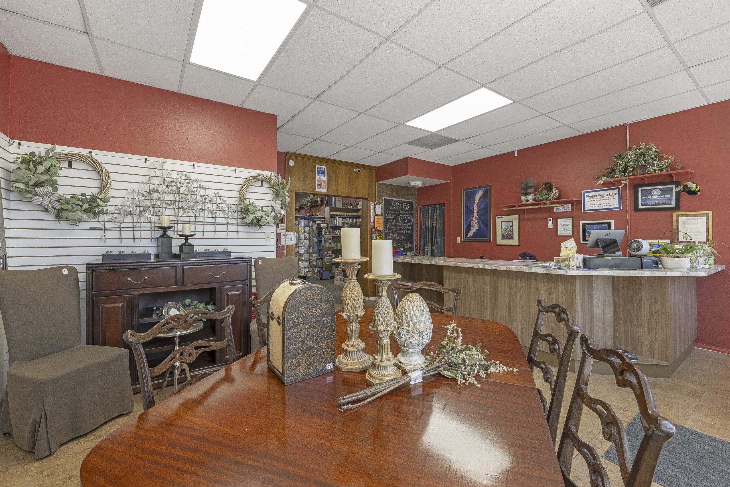 Front area looking toward counter