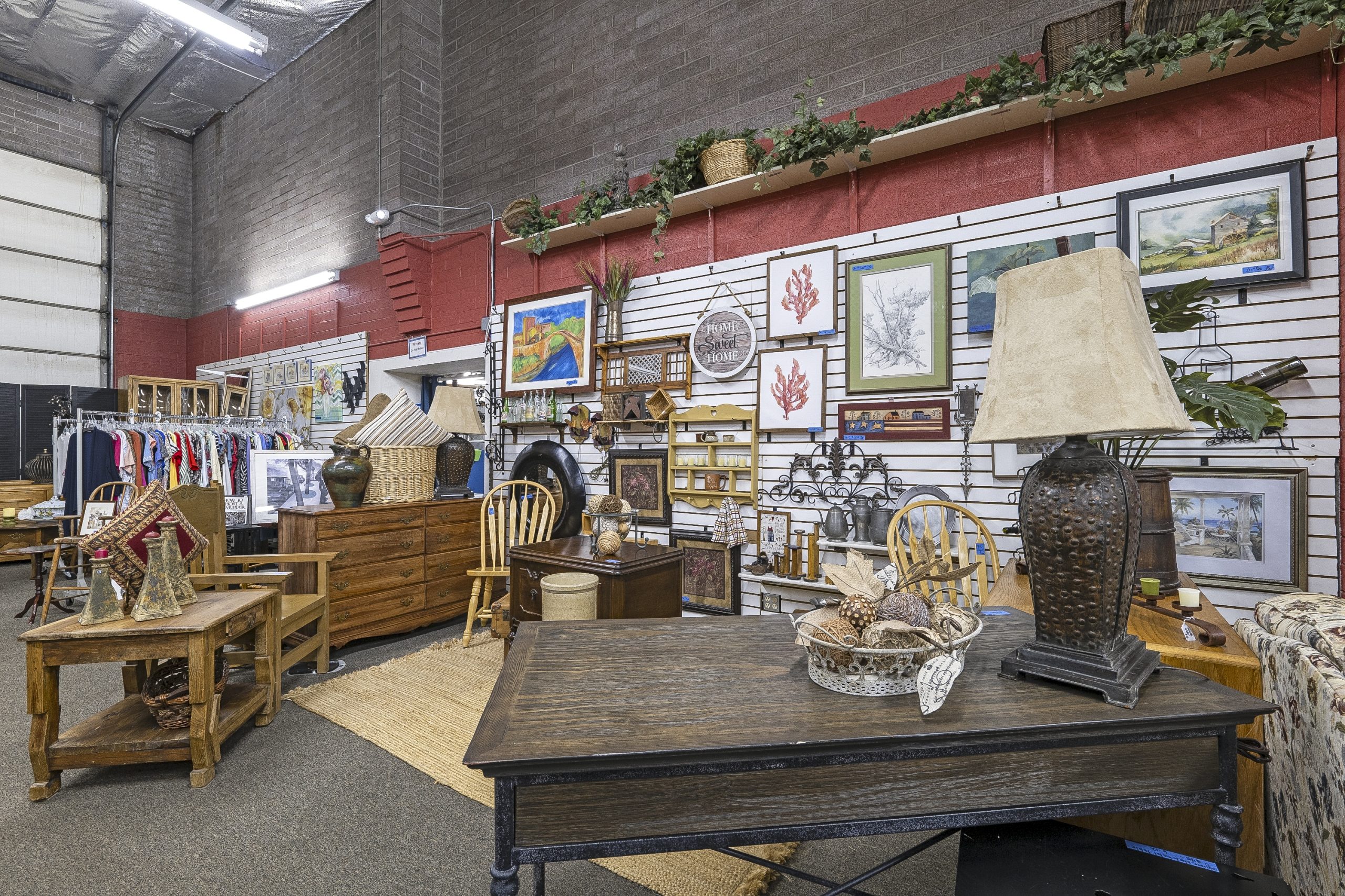 Men and Women's clothing at Cedar Closet Thrift Store